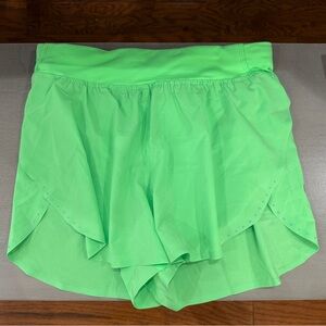 lululemon fast and free reflective high rise shorts 3” pistachio